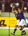 1997年９月28日｜フランスW杯アジア最終予選 ウズベキスタン戦｜○ ６-３｜　三浦和良の４得点などで大勝。初のW杯出場へ幸先良いスタートを切った。　(C) SOCCER DIGEST