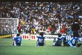 1982年メキシコ大会準決勝・西ドイツ対フランス戦。こちらはウリ・シュティーリケの失敗場面。ワールドカップ史上、PK戦で失敗した最初の選手となった。　(C) SOCCER DIGEST