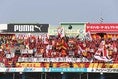 【磐田0－1名古屋】名古屋からも多くのサポーターがヤマハスタジアムを訪れ、この日の観客は1万4000人を超えた。写真：滝川敏之（サッカーダイジェスト写真部）