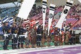 【広島３-０磐田】広島の武将たちが集結！入場を盛り上げた。写真：茂木あきら（サッカーダイジェスト写真部）