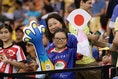 【リオ五輪PHOTO】コロンビア戦で応援するオリンピック日本代表を応援するサポーター。写真：小倉直樹/JMPA