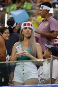 【リオ五輪PHOTO】コロンビア戦で応援するオリンピック日本代表を応援するサポーター。写真：小倉直樹/JMPA
