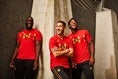 2017ベルギー代表／左からロメル・ルカク、エデン・アザール、ミチ・バチュアイ。(C)adidas