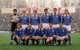 U-21イタリア代表として96年に欧州制覇を果たした。隣にはマッシモ・アンブロジーニ、上段左から４人目にアレッサンドロ・ネスタ、下段左から２人目にフランチェスコ・トッティの顔も。　(C) Getty Images