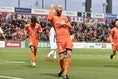 【大宮 ２－１ 甲府】ゴールを決め、雄叫びを上げるシモヴィッチ。 (C) SOCCER DIGEST