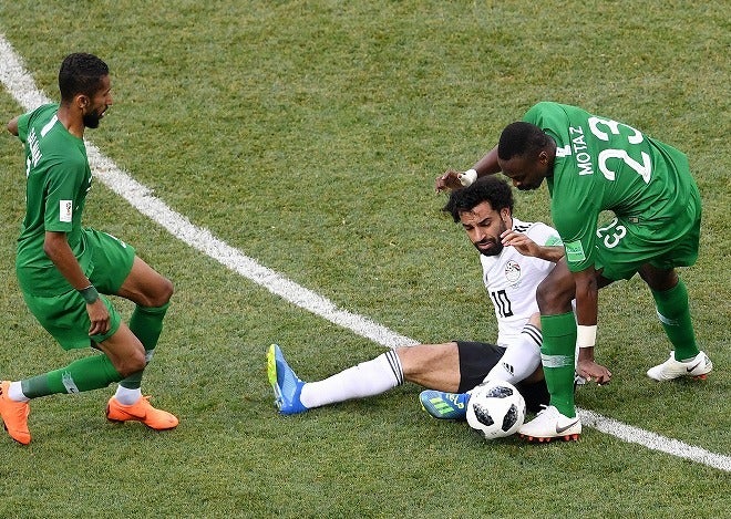 サウジアラビア ２ １ エジプト W杯選手採点 ラストプレーで決着をつけたサウジを高評 サラーは先制点を挙げるも サッカーダイジェストweb