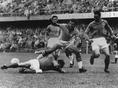 1958年スウェーデン大会｜フランス ２-５ ブラジル｜初優勝を果たすことになるブラジルに５ゴールを許したフランスだが、フォンテーヌが１得点を記録。３位決定戦で４点を加え、計13ゴールで得点王に輝いた。　(C) Getty Images