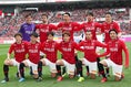 【浦和１-１FC東京】浦和レッズのスターティングイレブン。写真：茂木あきら(サッカーダイジェスト写真部)