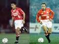 【PHOTO】（左）1993年／福田正博｜（右）1994年／ルンメニゲ｜写真：サッカーダイジェスト