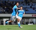 【J１第10節PHOTO】磐田２-１名古屋｜２分間で劇的な２ゴールをあげた大津祐樹｜写真：田中研治