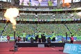 【PHOTO】試合前の国立競技場のピッチで、湘南乃風LIVEパフォーマンスが行われた。｜写真：鈴木颯太朗
