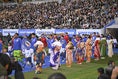 【PHOTO】元日の試合らしい選手入場｜写真：金子拓弥（サッカーダイジェスト写真部）