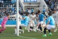 【PHOTO】J２第１節 横浜FC１－１山口｜59分、中野嘉大のゴールで横浜FCが1－1の同点に追いつく｜写真：滝川敏之