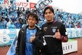 【厳選ショット】移籍初ゴールの山田康太（右）とキャプテンの駒井善成（左）｜写真：滝川敏之