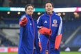【画像】長谷川唯、北川ひかる｜写真：金子拓弥（サッカーダイジェスト写真部）